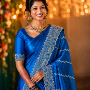 Contemporary Criss-Cross Design Saree